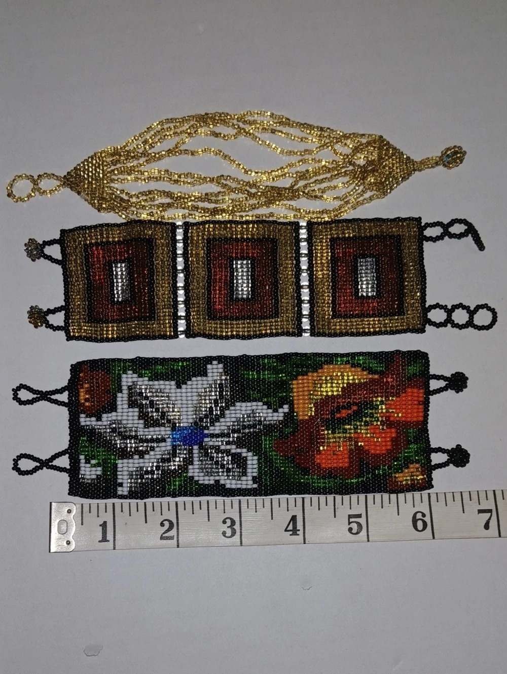 Beaded Bracelets Gold & Multicolor